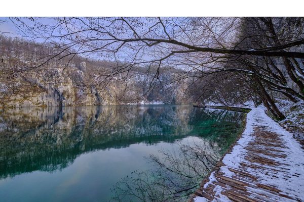 Winter at Plitvice Lake Croatia