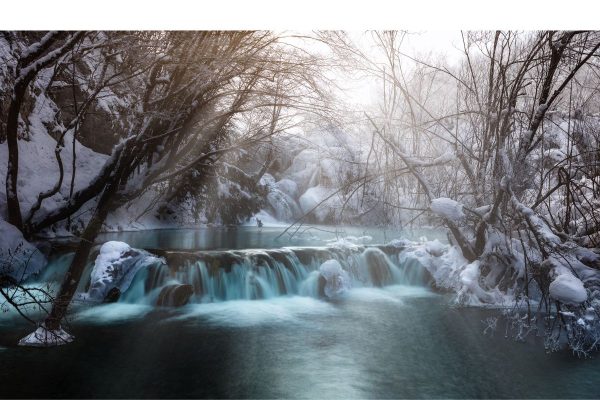 Winter at Plitvice Lake Croatia